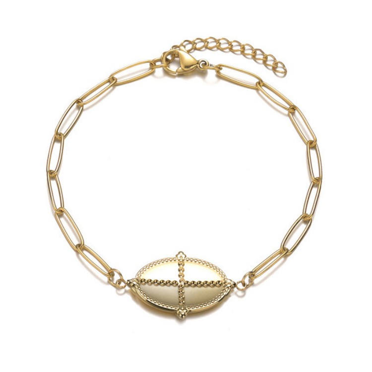 

jewelry designer stone tennis bracelets bangle women chains charms women jewelries charmed mens love wedding party 14K gold oval cross long O word chain bracelet