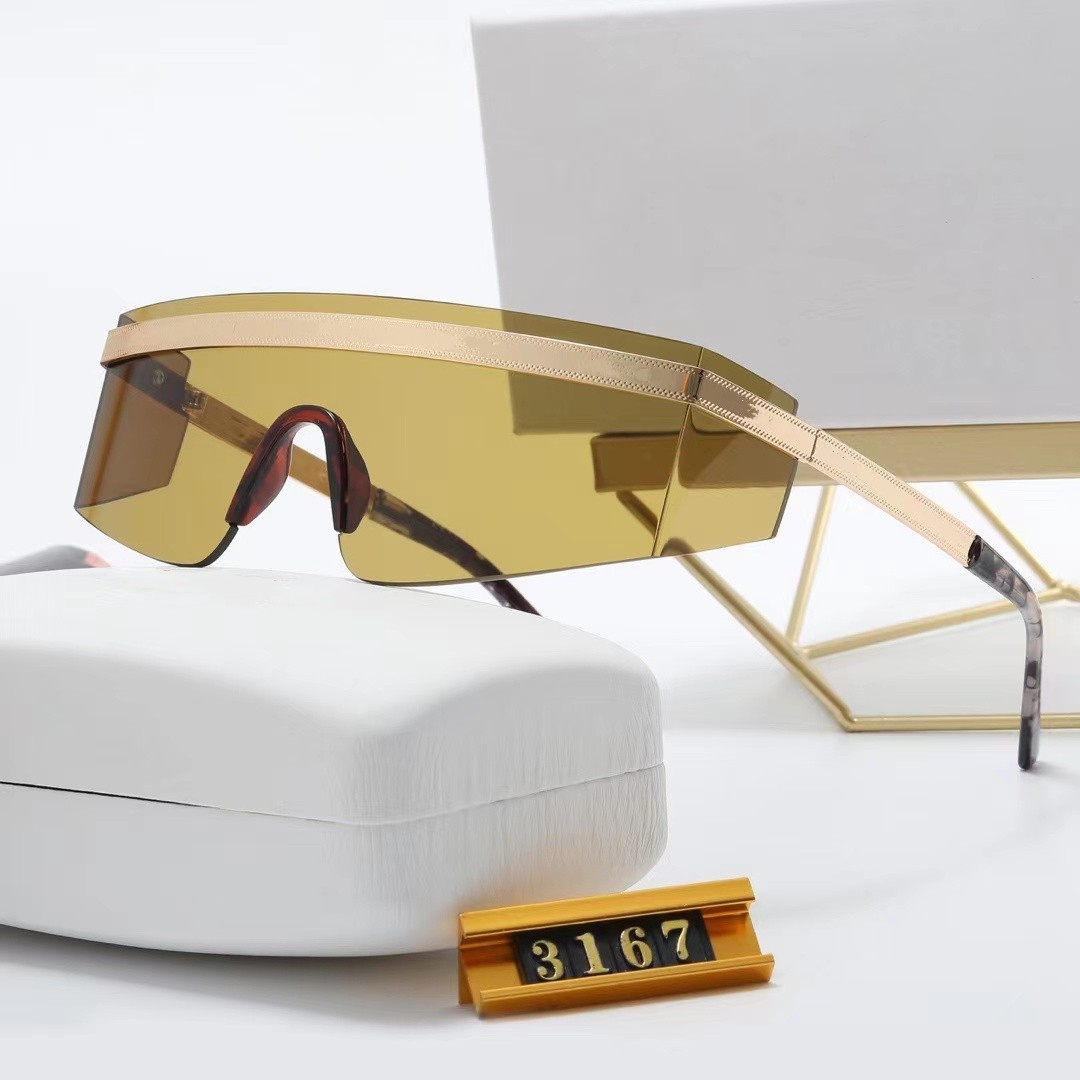 

2023 Sunglasses For Women and Men Summer 3167 style Anti-Ultraviolet Retro Plate Square Full frame black gold Gradient grey lens fashion Eyeglasses Random Box