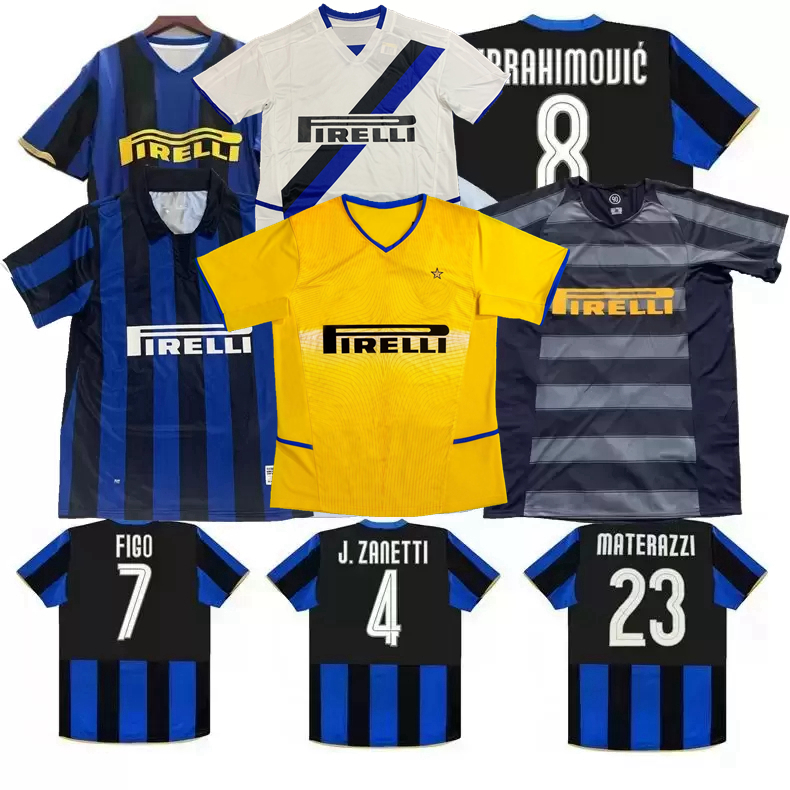 

inter retro soccer jerseys 1997 98 99 2000 01 02 03 04 05 07 08 09 Ibrahimovic Figo ADRIANO Stankovic CAMBIASSO CRESPO J.ZANETTI milans vintage classic football shirt, 97/98 home