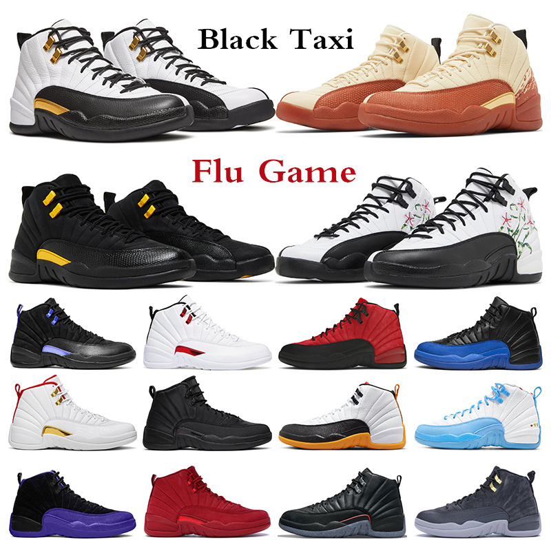 

Mens Basketball Shoes 12s Jumpman retro 12 Black Taxi Twist Royalty Utility Dark Concord Floral Indigo Reverse Flu Game The Master retros Sneakers, 33
