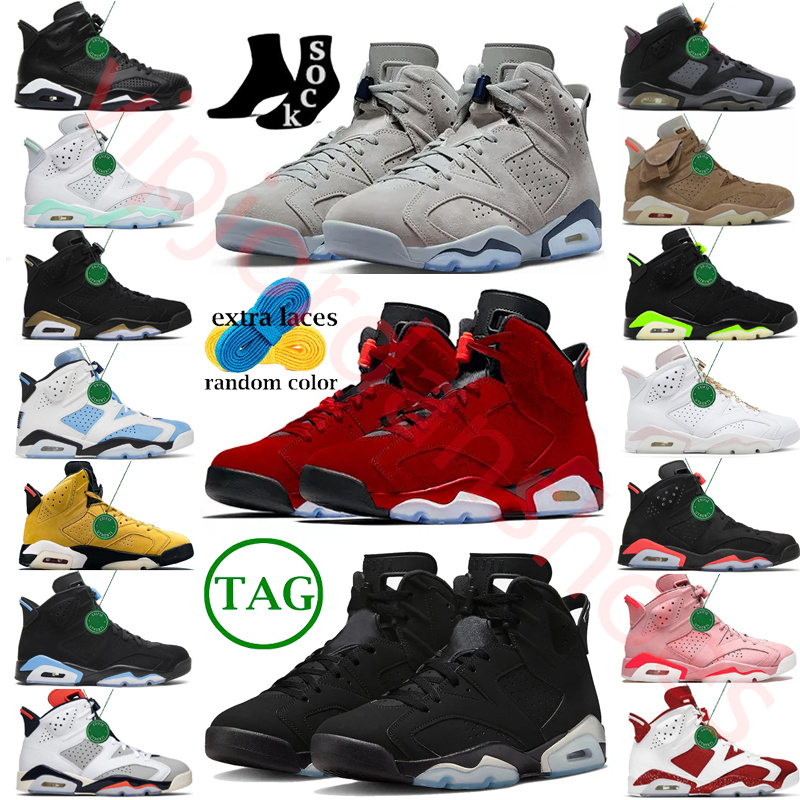 

Denim 6 6s mens basketball shoes Red Oreo Sneakers University Blue Bordeaux electric green cactus DMP Infrared White Barely Rose hare men women sports Sneakers, Color # 16