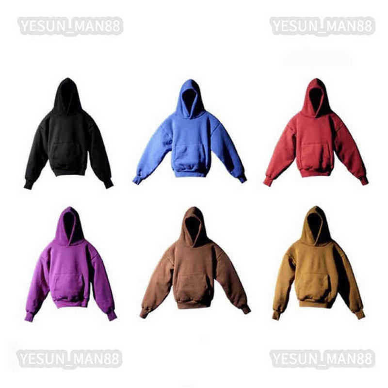 

Designer Kanyes Classic Wests Luxury Hoodie Solid Color Double-layer Thickened Klein Blue Mens And Womens Yzys Oversize Sweater Hooded 2023 hoodies for men
