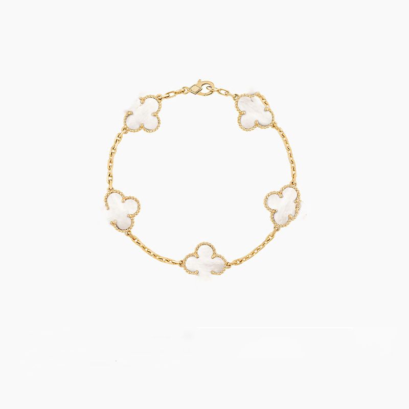 

2023 NEW designer bracelets van clover bracelet designer fashion charm s for girls women 18K gold silver black white red green brand bracelet wedding party jewelry