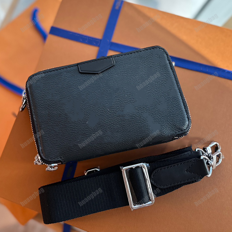 Mini Flap Crossbody Fashion Shoulder Bags Men Travel Vintage Women Shopping Wallets PU Leather Handbags Black Large Capacity Unisex Zipper Wholesale