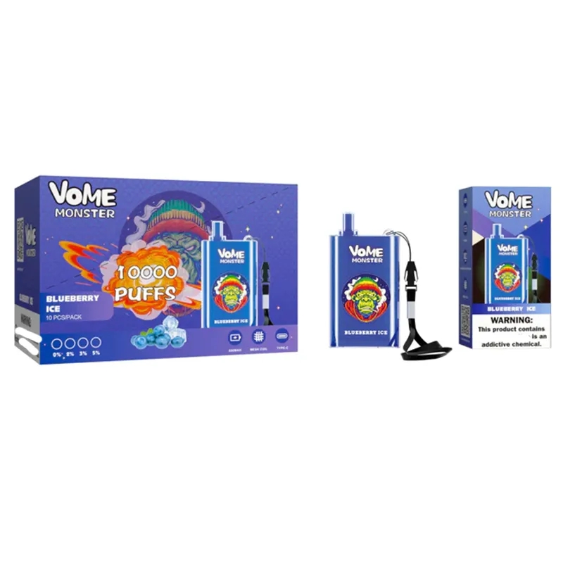 

RANDM Disposable E cigarettes VOME MONSTER PUFF 10k 10000 Puffs Airflow Control 850mAh Rechargeable Vape Battery 20ml Mesh Coil Disposables Vapes pen bar box