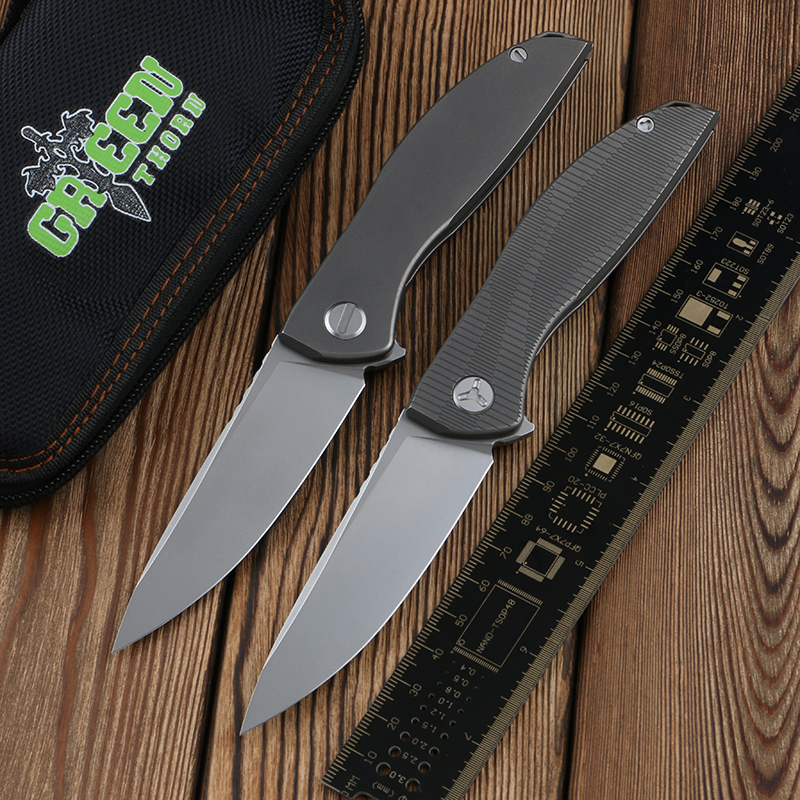 

Green thorn NEON ZERO VG10 blade TC4 titanium handle practical folding knife outdoor camping hunting EDC tool