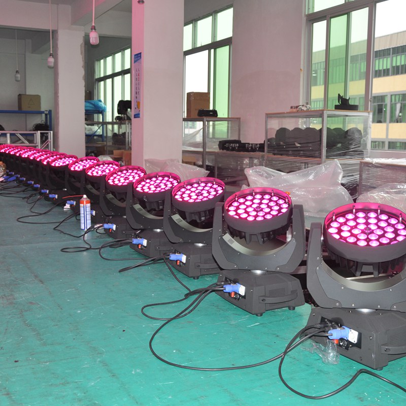 

High quality 36*10W 4 in 1 Zoom LED Moving Head Light with 9 pcs back plate with POWER DMX IN and OUT