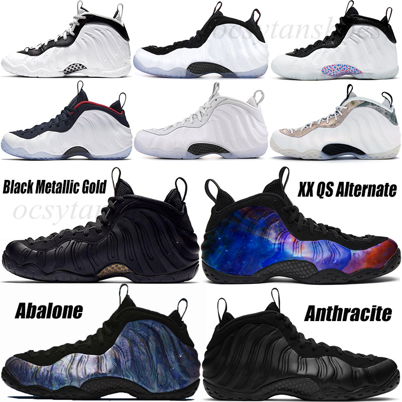 

Foamposite One Men Basketball Shoes Anthracite Hardaway Sneaker Black Metallic Gold Chrome Slive Class of 97 Olympic Mens Trainers Sports Sneakers, Sequoia 40-47