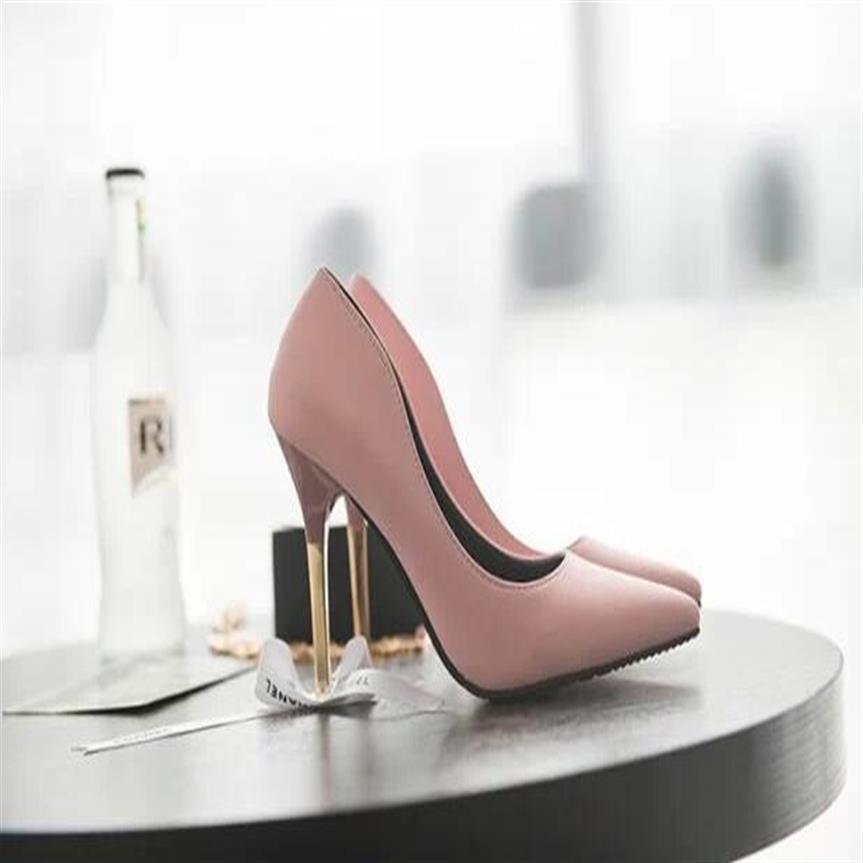

Women High Heel Shoes New Europe the United States fashion sense of shallow mouth ladies single shoes nightclub high heels factory200r, Option picture color