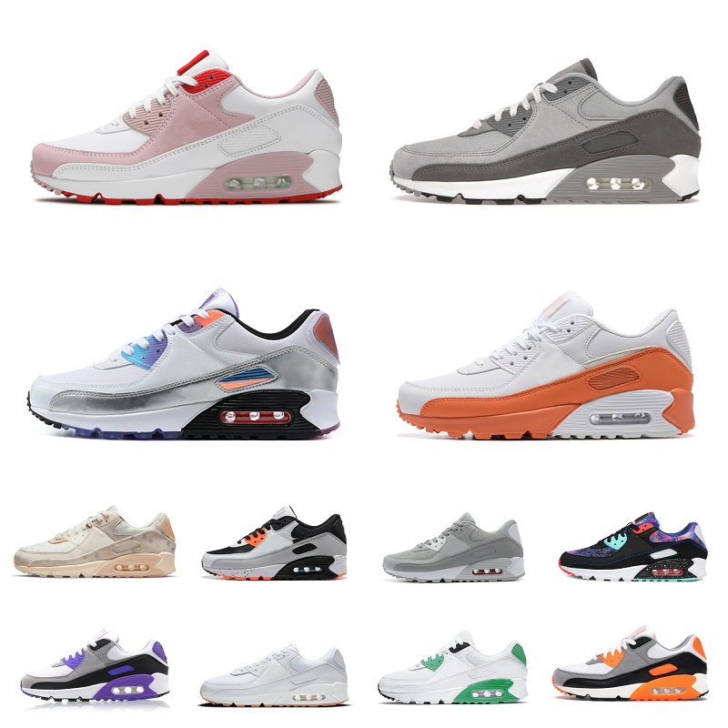 

OG Max 90 running shoes Triple black white Be True Rose Pink Hyper Turquoise Orange Camo Viotech Laser Blue City Pack London Air 90s mens, H014