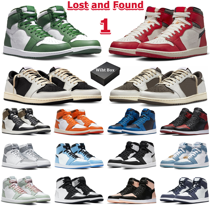

With Box Jumpman Basketball Shoes Men Women Chicago Lost and Found Reverse Mocha Patent Bred Starfish Taxi Gorge Green Mens Trainers Sports Sneaker, 44