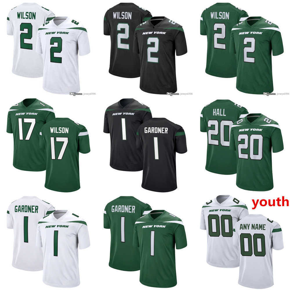

Custom men women New York''Jets''1 Ahmad Sauce Gardner 17 Garrett Wilson 2 Zach Wilson 84 Corey Davis 5 Mike White 8 Elijah Moore 20 Breece Hall Football Jerseys, Color