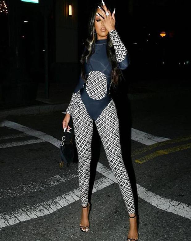

Women039s Two Piece Pants Vavcy 2021 Spring Autumn Matching Moon Pattern Tightfitting Sexy Women Jumpsuits Set7032925, Multi