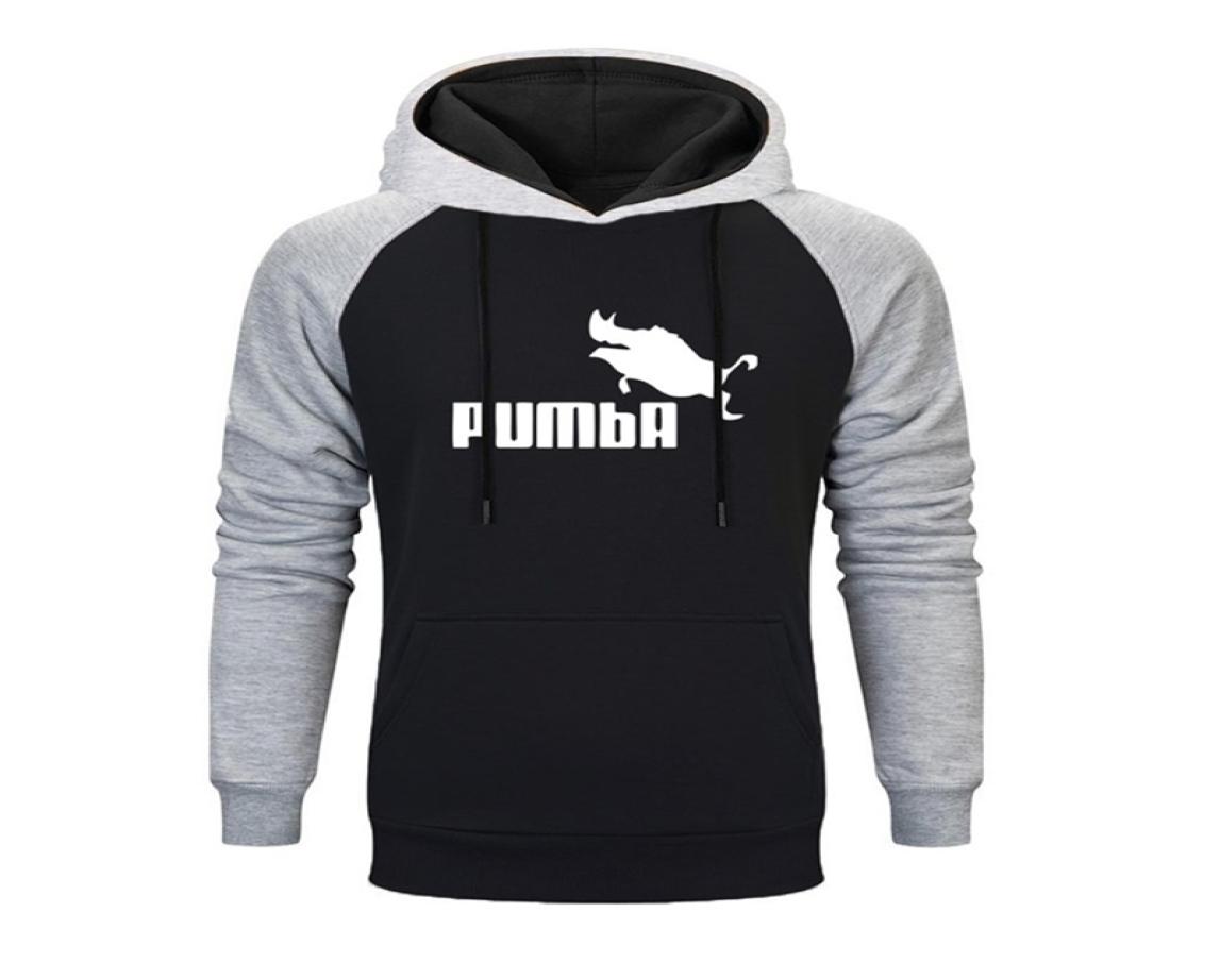 

New Funny Cute Raglan Hoodies Homme Pumba Men Mens Hoodies Hip Hop Cool Men039s Streetwear Autumn Winter Fashion Sweatshirt LJ25033251, Navy blue gray 5