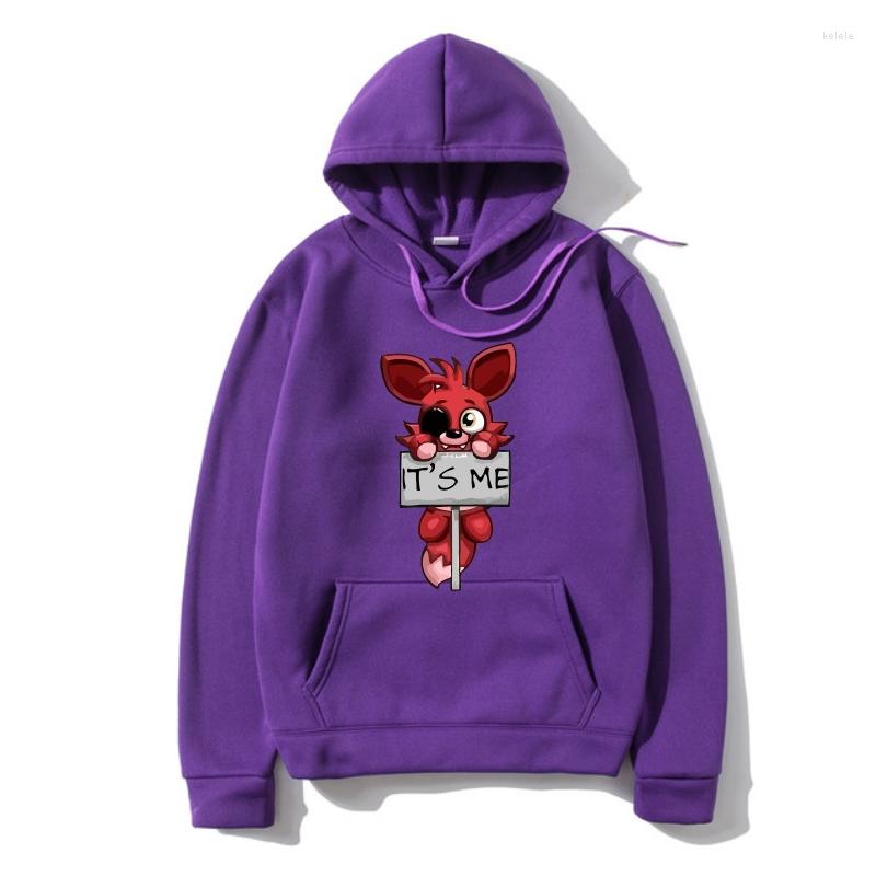 

Men's Hoodies Camiseta SweatSweatshir FNAF Plush Foxy Femme Outerwear Summer Hip Hop Hoody Cotton Warm Pullover Woman Brand Sweatshir Camisa, Orange