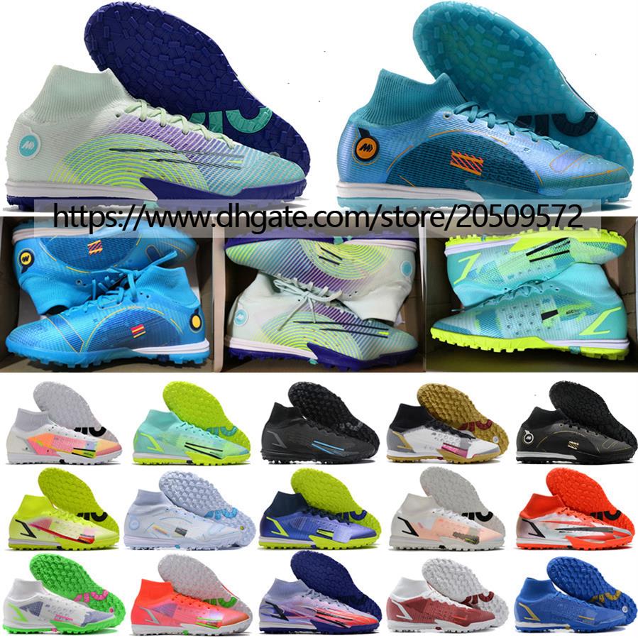 

Send With Bag Mercurial Superfly 8 Elite TF Soccer Boots Dream Speed 5 High Quality Ankle Ronaldo Mbappe Turf Football Cleats Mens344x, 20