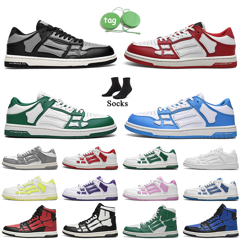 

Skel Top Low Skeleton running shoes women mens fashion designer Loafers sneakers black grey gym red pine green Royal Blue Bred Court Purple Denim trainers, B22 loafers black white warm 36-44