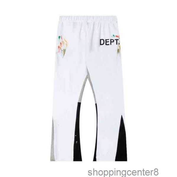 

Men' Jeans Hoodies Galleryes for Street Speckled Dept Patchwork Drawstring Pants Pant Men Women High Streetwear Guards Designer Loose 2olve, Orange-red