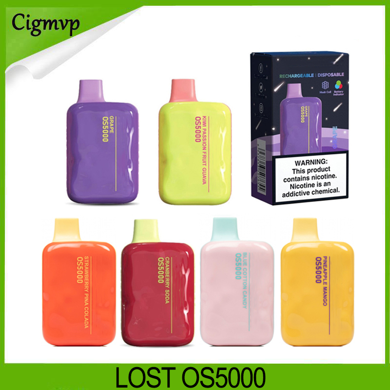 

Lost OS5000 Disposable E cigarettes 5000Puff Vape Pen 13 flavors 14ml Prefilled Mesh Coil Cartridges Pod 650mAh Rechargeable Battery VS MARY bar