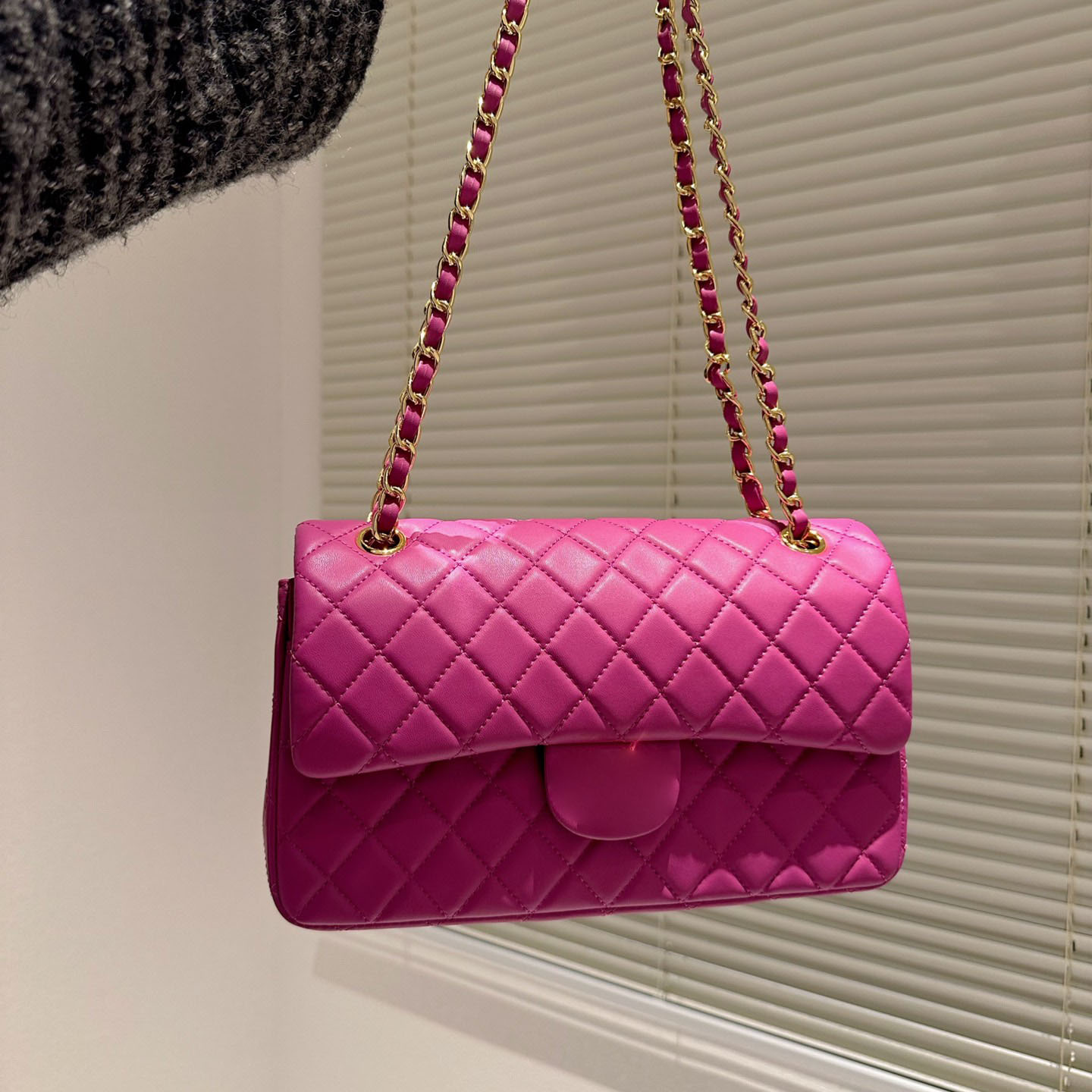 

Classic Lambskin Double Flap Quilted Designer Bags Women Vintage Gold Metal Chain Shoulder Multi Pocket Handbags French Luxury Large Capacity Crossbody Bag 25CM, Box