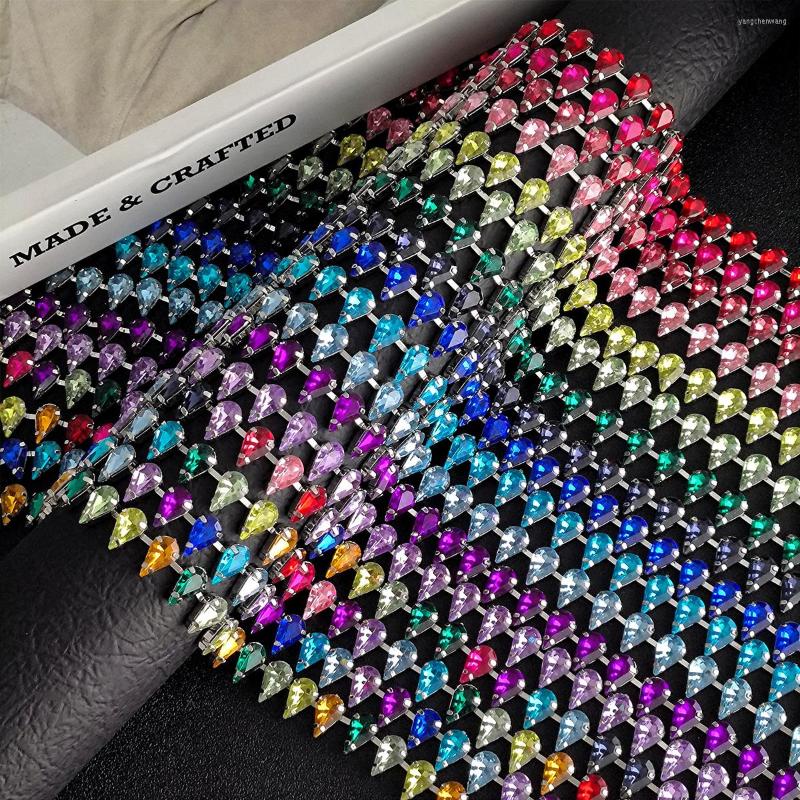 

Choker Vedawas Rainbow Crystal Inlaid Necklace For Women Shiny Multicolor Rhinestone Wedding Bridal Party Jewelry 2022