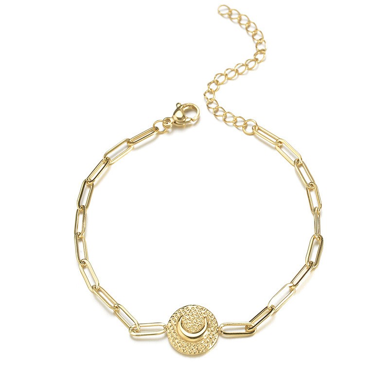 

designer bracelet women Jewelry channel evil eye charms men bangles pearl jewelry unisex jade bracele INS simple wind 14K gold irregular round brand moon bracelets