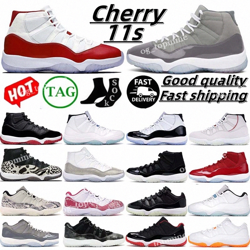 

Jumpman Retro 11 11s Men Basketball Shoes Cherry Cool Grey Midnight Navy Jubilee 25th Anniversary Concord Bred Low 72-10 Legend Blue Mens Women Trainers Sneakers, 19
