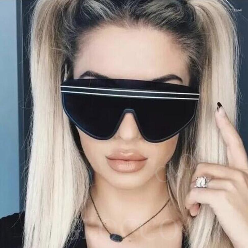 

Sunglasses Mask Black Oversized Women Men Unique Trendy One Piece Sun Glasses Unisex Sports Goggle Shades Oculos