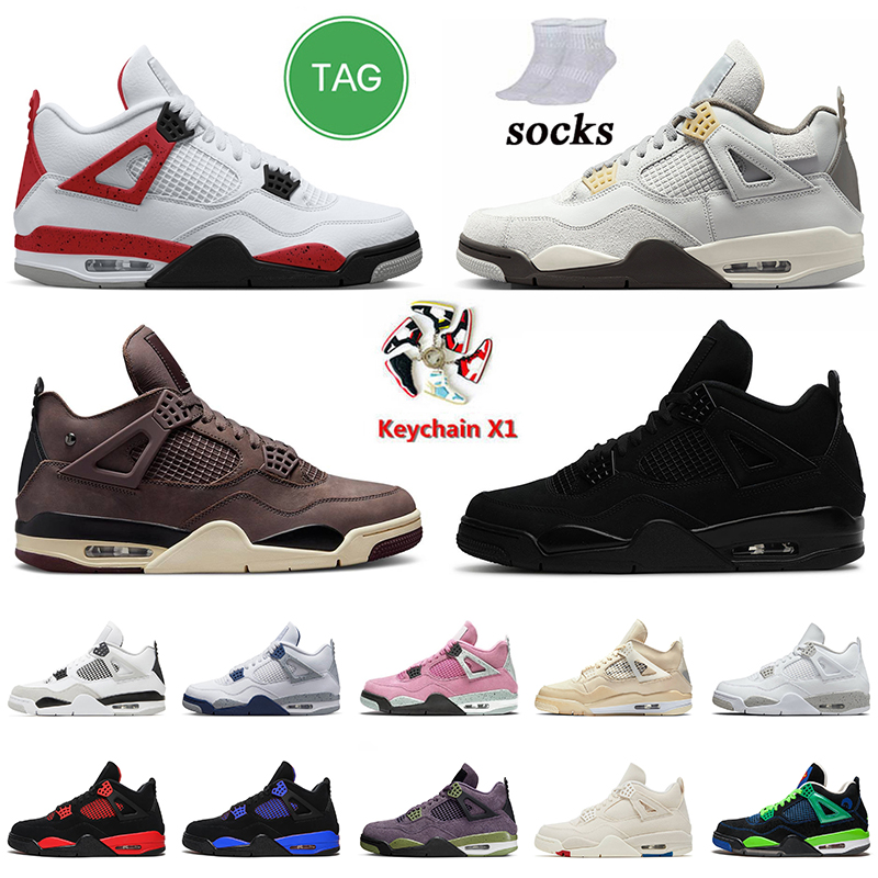 

Top jumpman 4 4s basketball shoes men women Red Cement A Ma Maniere Photon Dust Military Black Cat Sail White Oreo Red Thunder Canvas sporets oudoor sneakers size 36-47, D31 lvs black 40-47