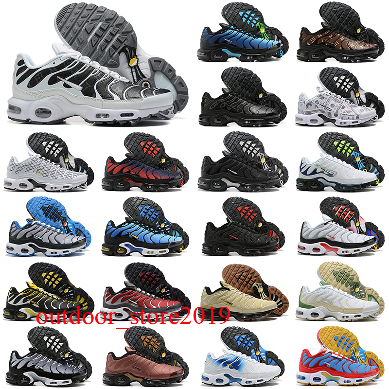 

running shoes Tn mens women triple white black Laser Blue Volt Glow Oreo womens Breathable sneakers trainers outdoor sports EUR 36-46, Color 6