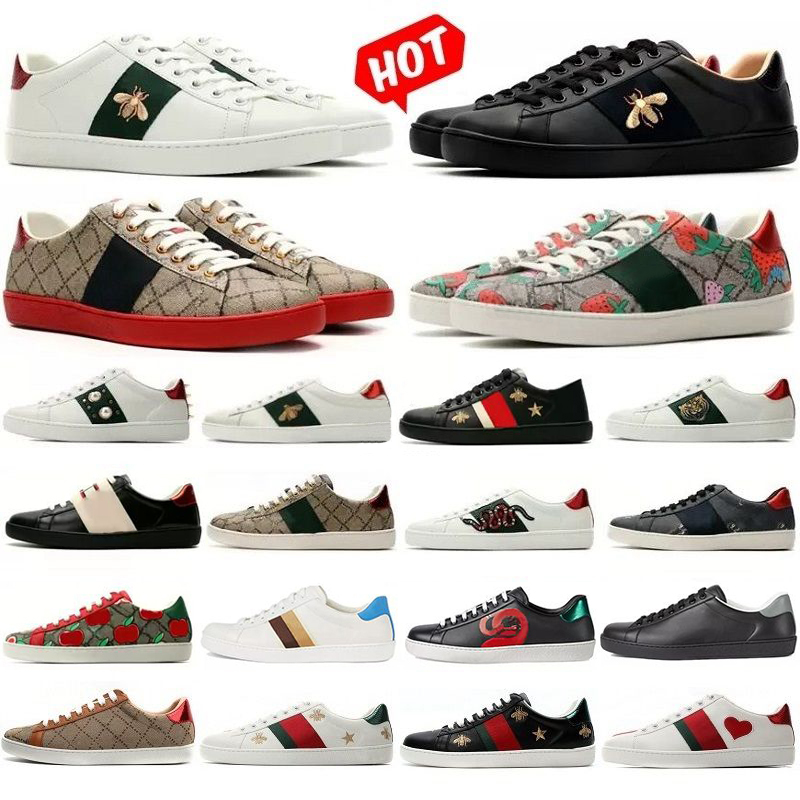 

2023 Casual Shoes Designer Shoes Mens Womens Sneakers Bee Sports Trainers Tiger Embroidered White Green Red Stripes Sneaker Unisex Walking Ace Bees With Box, Light tan