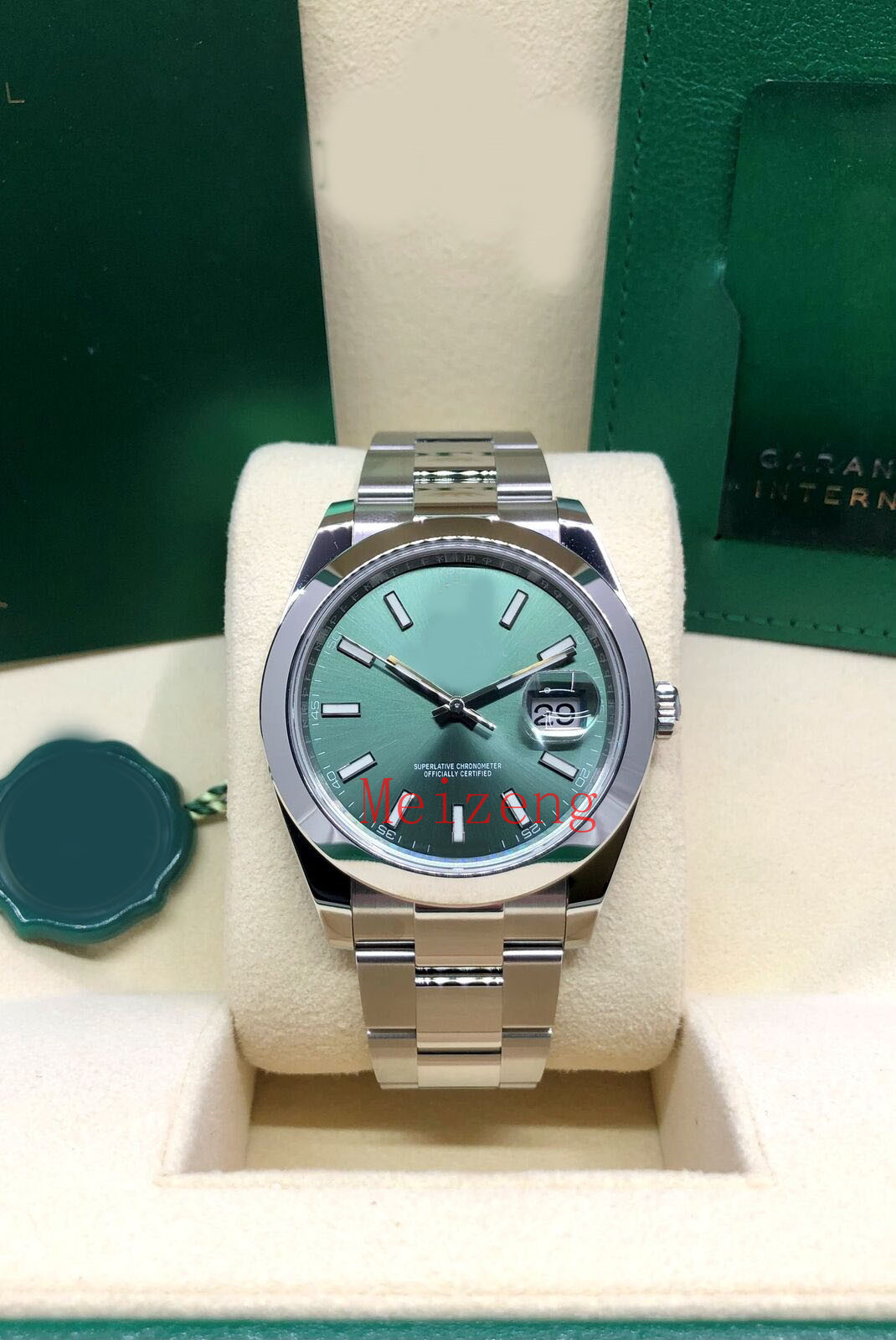 

Luxury Wristwatch Datejust 41 Stainless Steel Green Dial 2023 Watch 41mm Ref. 126300 Men's Automatic Watch-3