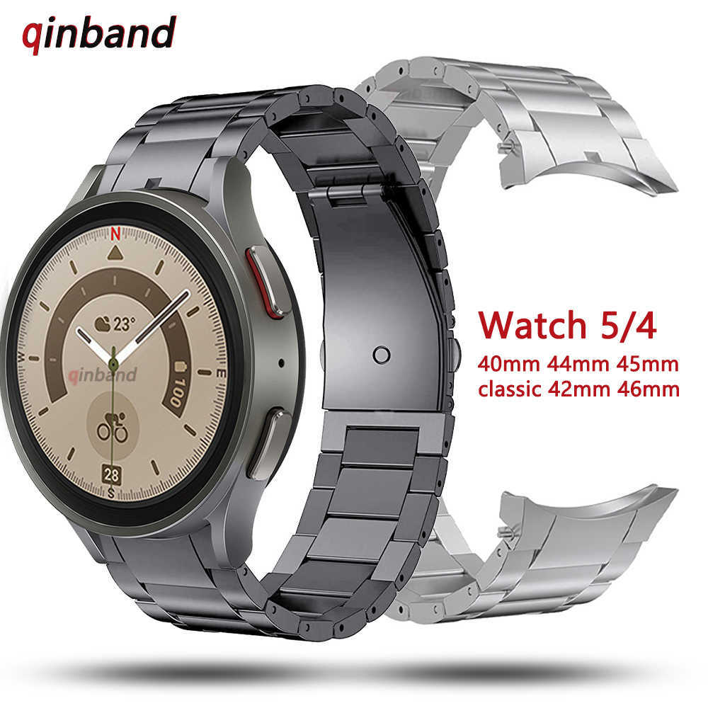 

Watch Bands No Gaps Titanium Metal Strap for Samsung Galaxy Watch 5 Pro 45mm 40mm 44mm Belt Watch Band for Samsung Watch4 Classic 46mm 42mm T221213