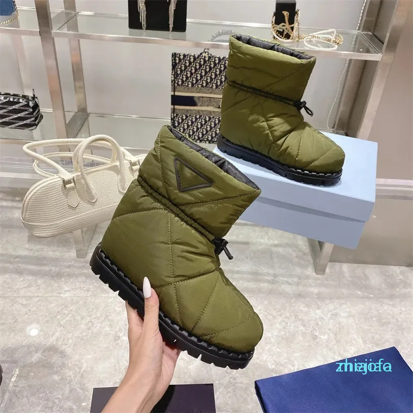 

Boots Designer Women Comfort Ankle Boots Lady Fashion Flat Shoes Waterproof, Black