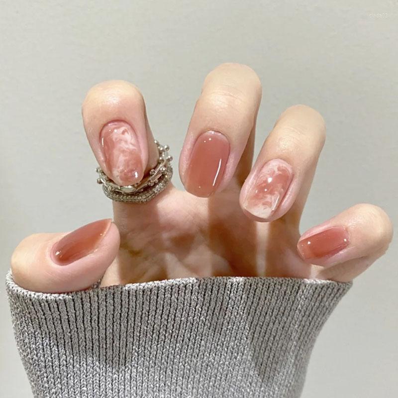 

False Nails 24PCS Fake Detachable Acrylic Classical Full Cover Artificial Press On, Model 479