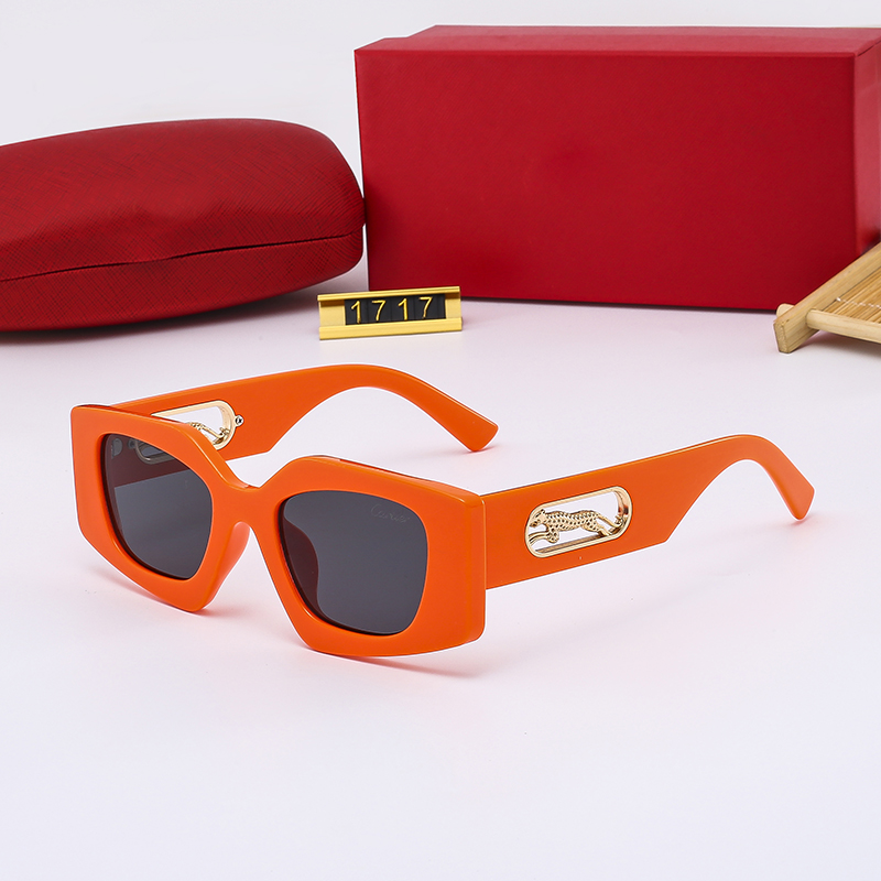 

New hot cool sunglasses hexagonal rectangular frame dark green amber womens sunglass Designer Styling coastal eyewear gold leopard decorative hollow wide temples