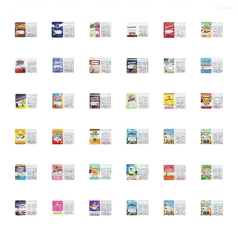 

Storage Bags 7 10cm Edible Food Mylar Waterproof Small Pouch Candy Gummy Package Bag Wholesale Pochon Beuh With Windows