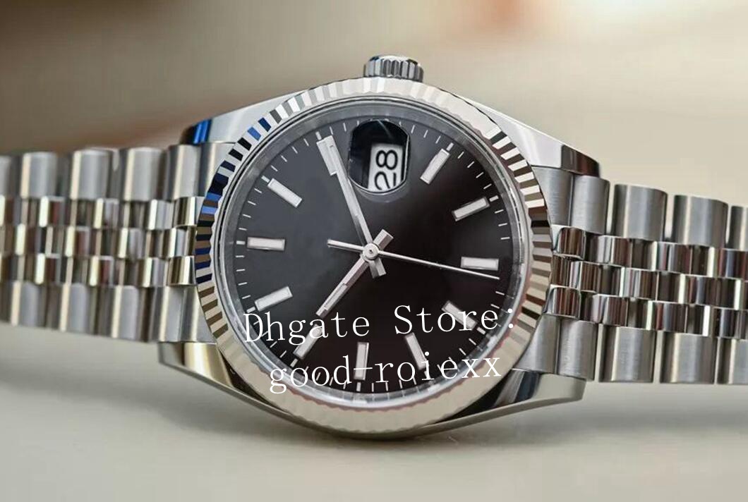 

36mm Men Watch Men's Vsf Watches Automatic Cal.3235 Movement Black Blue White Rome Dial 904L Steel Jubilee Bracelet VS Eta Fluted Bezel Water Resistant Wristwatches, Box