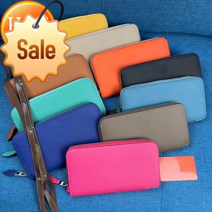 

Woman's Luxury Designer Wallet 2023 Fashion Multifunctional Lychee Print Calfskin Passport Holder Change Purset Factory Direct Sales, Blue