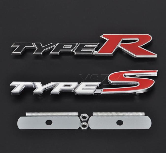 

Fashion Car Front Hood Grill Emblem Grille Badge For Honda CIVIC Type R Racing Type S Sport Accord Crv Hrv Auto Accessories19964360400, For black typer