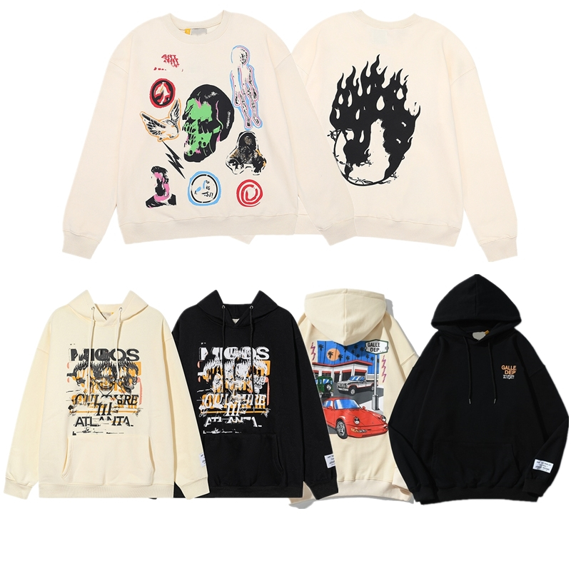 

Designer American Mens Galleryes Depts Streetwear Hoodies Sweater Fashion Cotton Womens Loose Long Sleeve Clothing High Street Printed tops Clothes Size S-XL