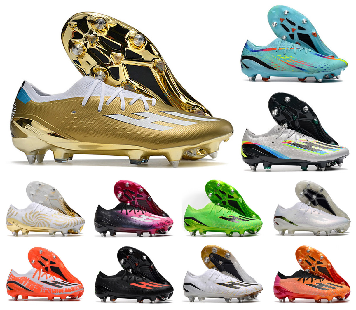 

Mens Soccer Football Shoes X SPEEDPORTAL.1 SG Boots Steel Spike Outdoor Lace-Up Cleats Size US 6.5-11, 7 x speedportal.1 sg