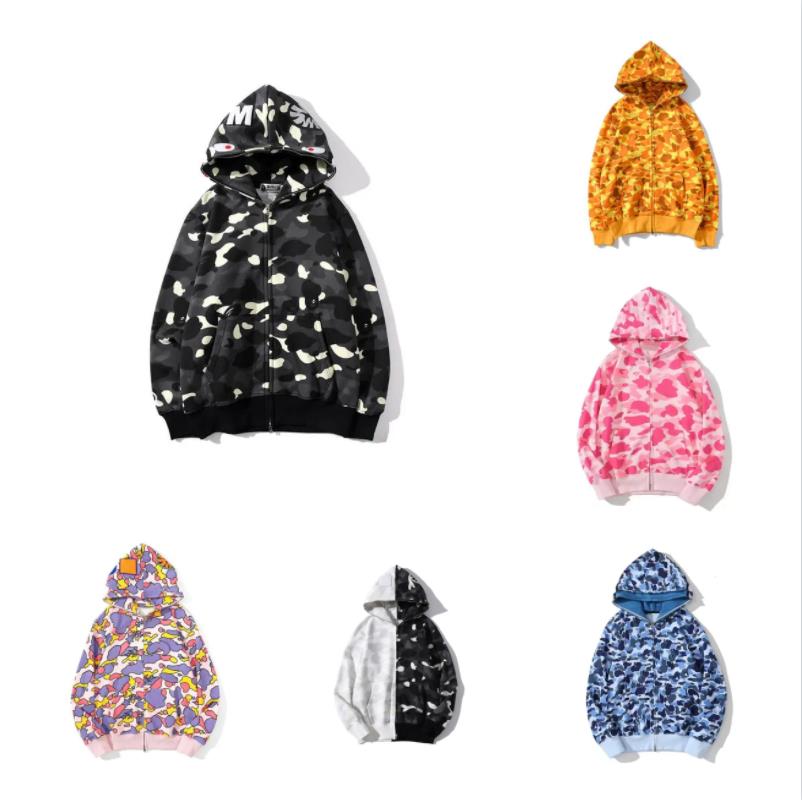 Bape Hoodie Mens Designer Couples Cardigan Hoodies Men Women Stylist Jacket Camouflage Print Quality 13 Colors Sweatshirts for Male