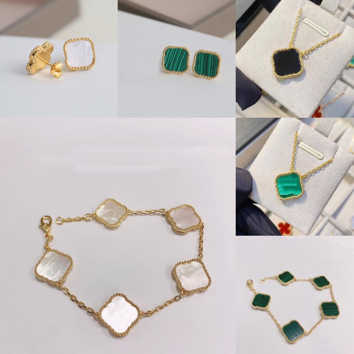 

Designer Clover Stud Earrings Charm Bracelet Women Love Pendant Necklaces Screw Party Wedding Earring Couple Hift Fashion Luxury Jewelry asd