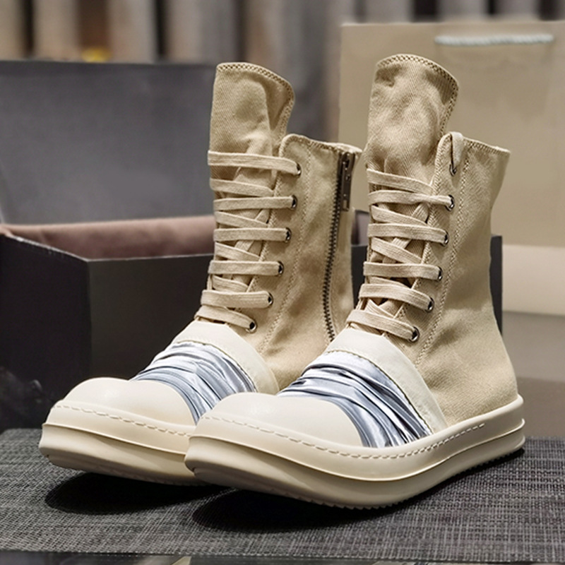 

Casual Men's Rick Shoes High Top Mesh RO Owens Men Women Canvas Sneakers 9MCM