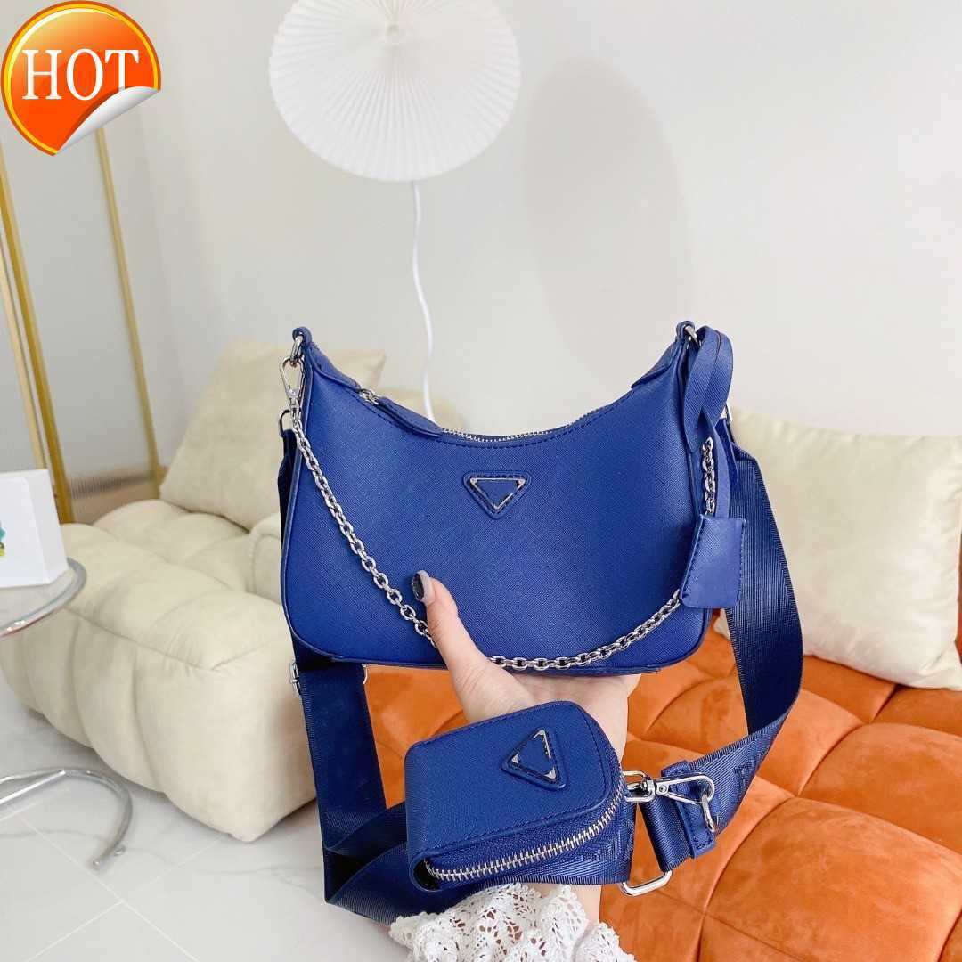 

Brand Designer Shoulder Bags 2023 New Women's Fashion 3-in-1 Waterproof Nylon Single Shoulder Crossbody Bag 8 Color Choice Gift Box Factory Direct Sale
