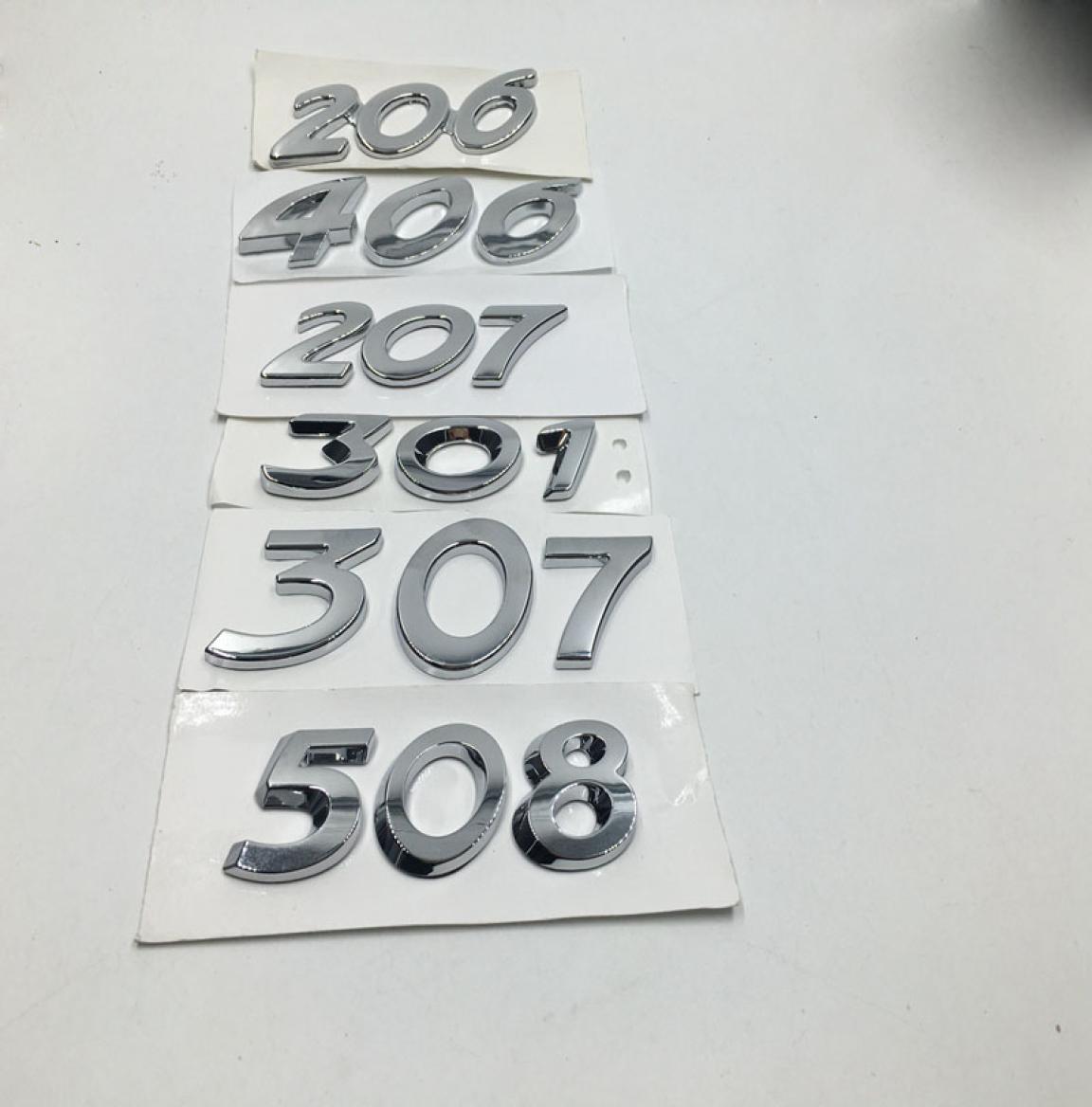 

JDM Style Car Stickers For Peugeot 206 207 301 307 308 406 408 508 2008 3008 Emblem Tail Rear Trunk Number Letters Car Stickers5235083, For peugeot 207