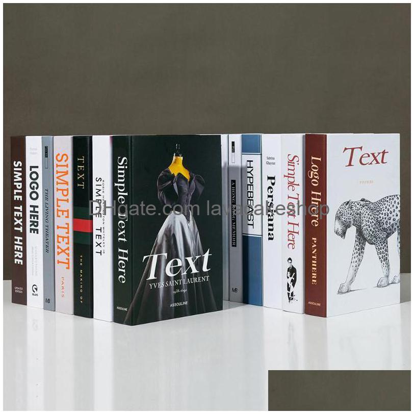 

Decorative Objects Figurines Luxury Fake Books For Decoration Home Accessories Decor Coffee Table Designer Fashion Living Room Dro Dhmmt