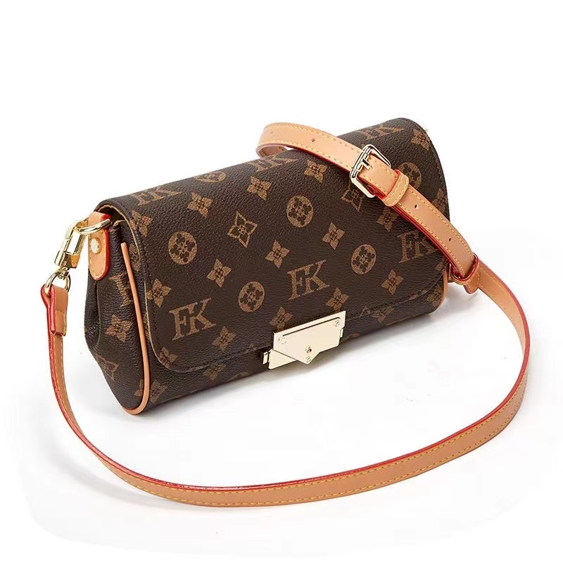 

classic womens shoulder bag designer small crossbody bags fashion golden chain brown print plaid luxury handbag simple lady phone cosmetic bags 25CM, L-brown flower