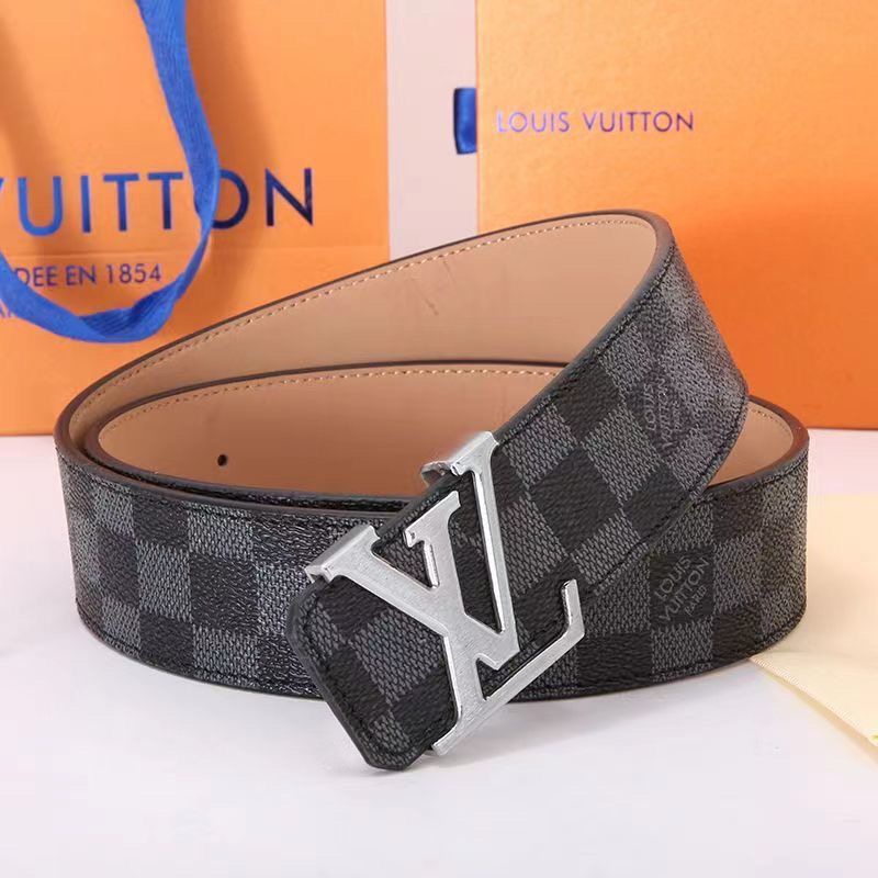 

2023 Luxury designer Louis Vuitton LV Belt Buckle Fashion Genuine Leather Women Belts For men Letter Double Big gold classical #V33, 3.8cm